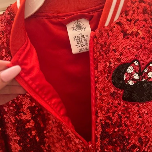 Minnie Mouse Sequin kids bomber Jacket